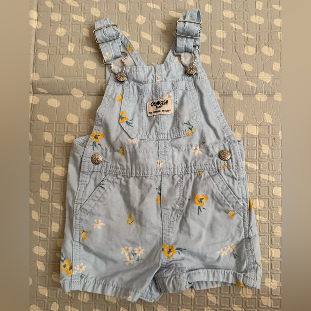 OshKosh B'gosh Blue Floral Kids Overalls
